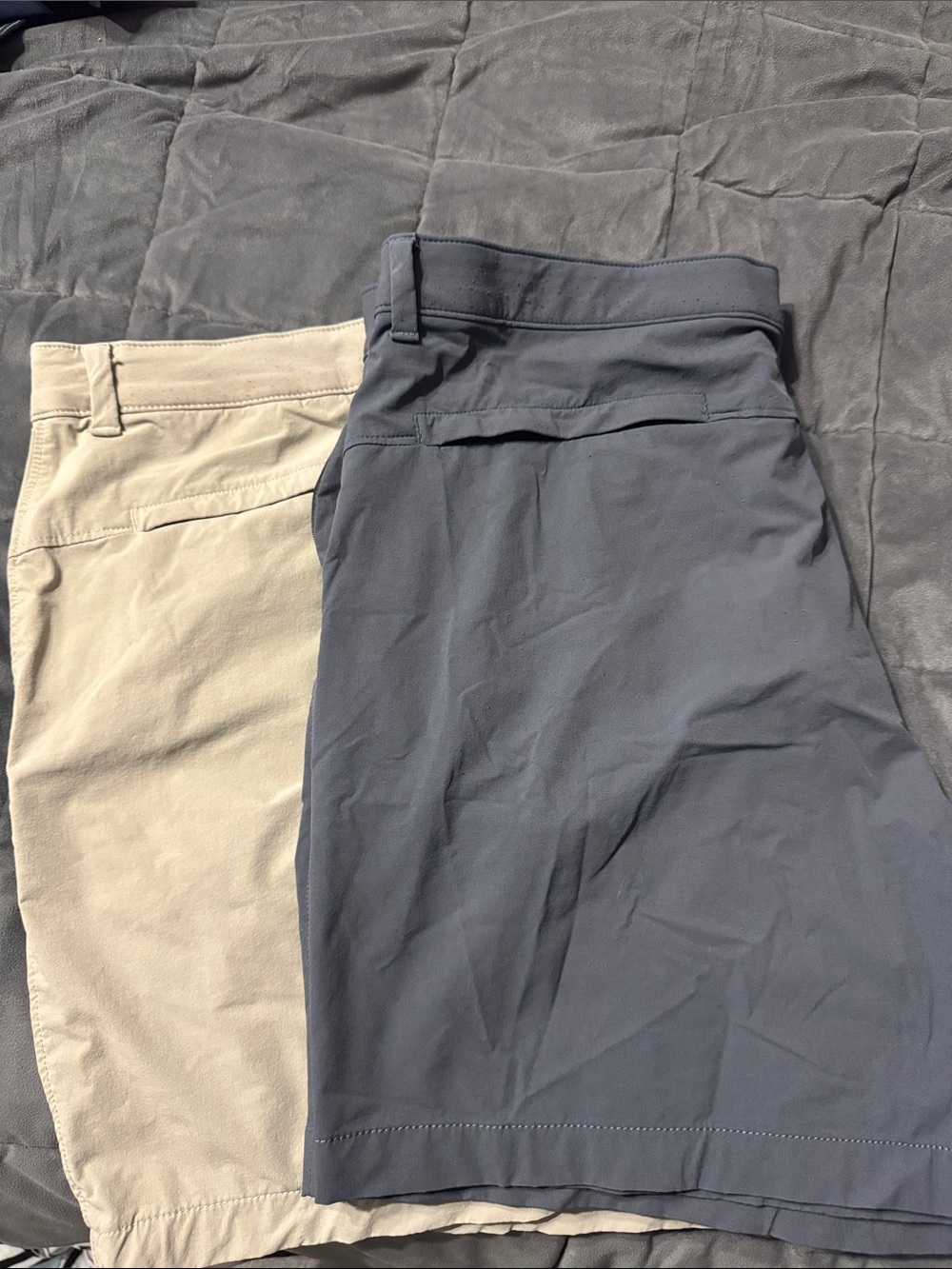 American Eagle Outfitters Men's Chino Shorts in Gray and Khaki